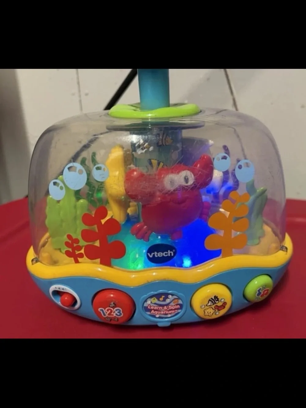 Vtech Blue & Yellow Spin-and-Learn interactive Ocean Toy for babies